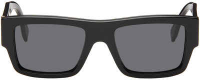 Fendi Black Signature Sunglasses In 01a - Black