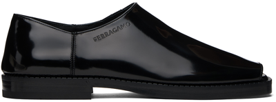 Ferragamo Man Open Toe Loafer In Black