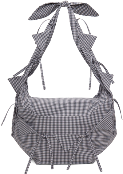 Strongthe Gray & White Talisman Bag In Checked