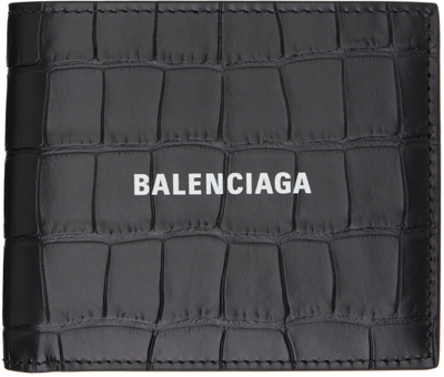 Balenciaga Black Bifold Wallet In Brown