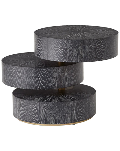 Global Views Ashley Childers For  Pivot Side Table In Black