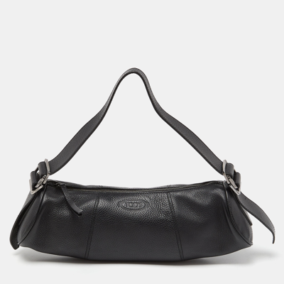 Pre-owned Tod's Black Leather Shoulder Bag