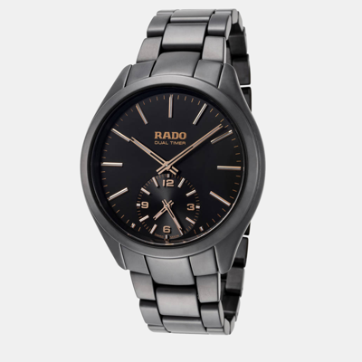 Pre-owned Rado Grey Ceramic Watch 42 Mm In Black