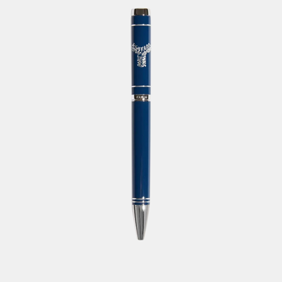 Pre-owned Goyard Navyblue Solid Silver Pen In Navy Blue