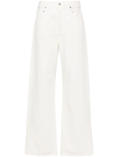 Citizens Of Humanity Ayla Baggy Cuffed Crop In Ivory