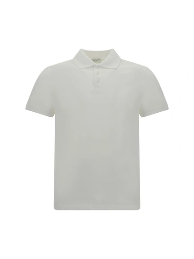 Saint Laurent Polo Shirts In Blanc