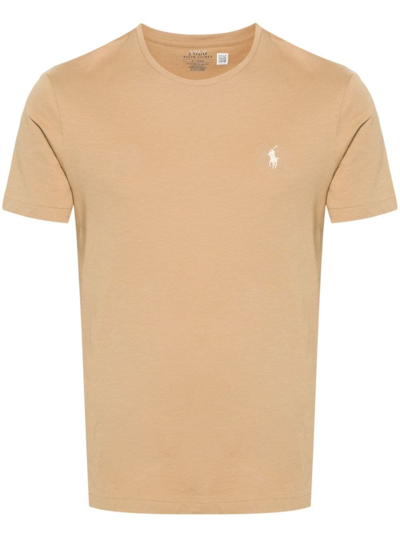 Polo Ralph Lauren T-shirt Polo Pony In Beige