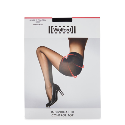 Wolford Individual Control-top 10 Denier Tights In Black