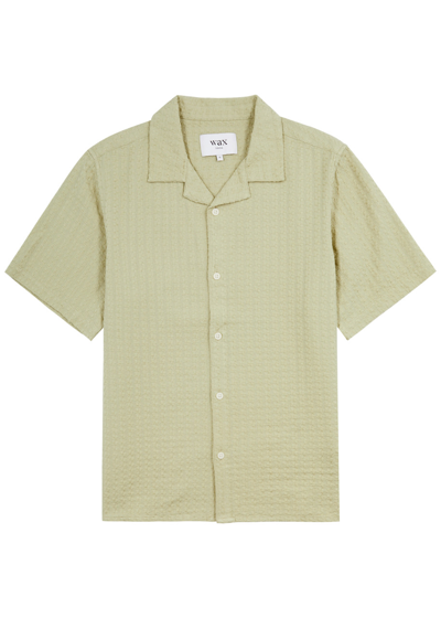 Wax London Didcot Cotton Shirt In Green