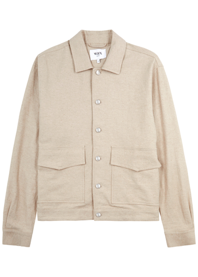 Wax London Mitford Linen-blend Jacket In Beige