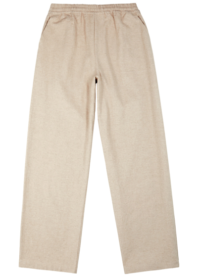Wax London Campbell Linen-blend Trousers In Cream