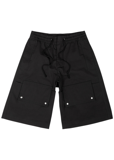 Oamc Zeus Cotton Shorts In Black