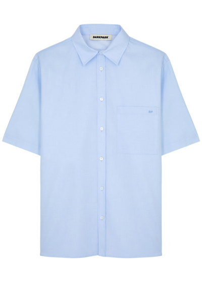Darkpark Vale Cotton Shirt In Light Blue
