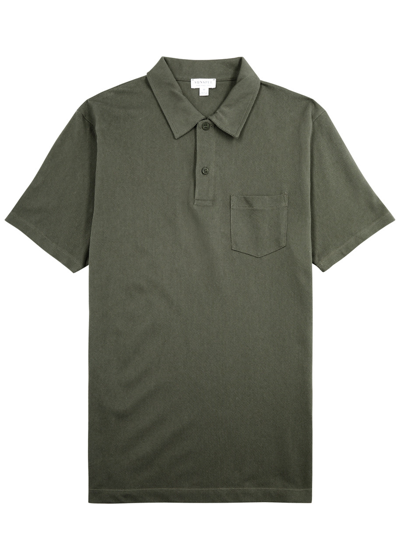 SUNSPEL RIVIERA COTTON-MESH POLO SHIRT