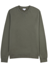 Sunspel Cotton Sweatshirt In Khaki