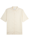 SUNSPEL STRIPED EMBROIDERED COTTON SHIRT