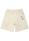 MAISON MIHARA YASUHIRO MAISON MIHARA YASUHIRO LOGO DISTRESSED COTTON SHORTS