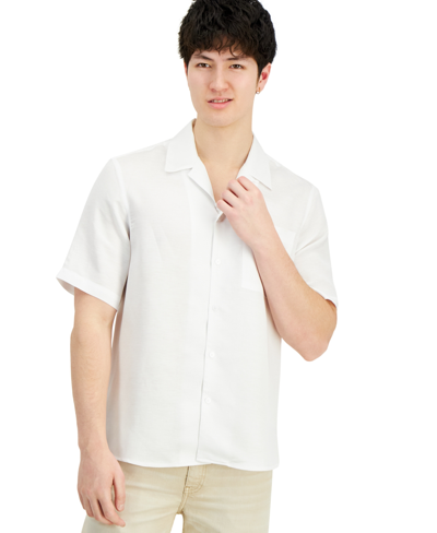 Inc International Concepts Men's Kylo Camp Shirt, Created For Macy's In Bright White
