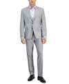 Perry Ellis Men's Modern-fit Solid Nested Suit In Light Grey