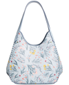 STYLE & CO WHIP-STITCH SOFT PRINTED 4-POSTER TOTE, CREATED FOR MACY'S
