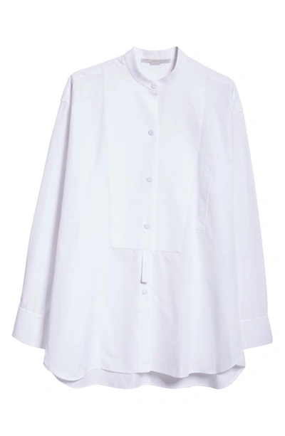 STELLA MCCARTNEY PLASTRON BIBBED COTTON BUTTON-UP SHIRT