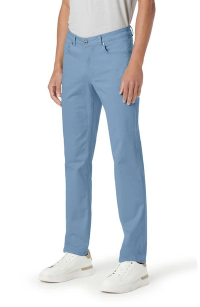 Bugatchi Preston Straight Leg Five Pocket Trousers In Air Blue