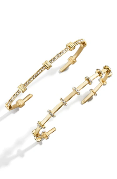 Baublebar Sabrina Pave Cuff Bracelets, Set Of 2 In Gold