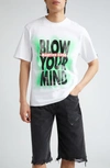 MARTINE ROSE GENDER INCLUSIVE BLOW YOUR MIND COTTON GRAPHIC T-SHIRT