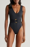 Montce Kim One-piece Swimsuit In Black Rib