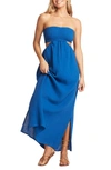 Sea Level Smocked Bodice Cotton Seersucker Cover-up Dress In Cobalt