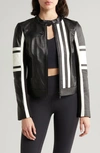 BLANC NOIR CLAUDINE LEATHER RACER JACKET