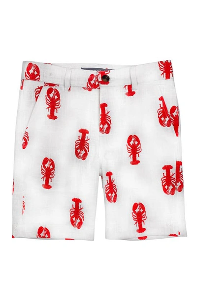 Appaman Kids' Boy's Linen-cotton Trouser Shorts In Lobster