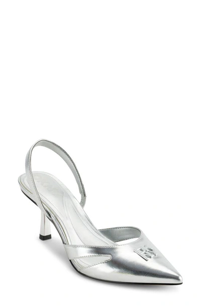 Dkny Glorianna Slingback Pointed Toe Pump In Silver