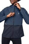 On Core Hooded Packable Running Jacket In Denim/ Navy