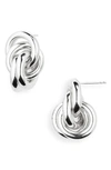 Lie Studio Vera Knot Tie Sterling Silver Earrings