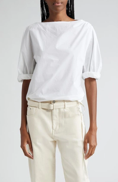 Proenza Schouler Addison Puff-sleeve Cotton T-shirt In White