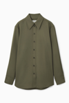 Cos Relaxed Fluid Shirt In Green
