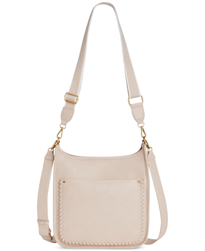Style & Co Whipstitch Medium Crossbody, Created For Macy's In Alabaster