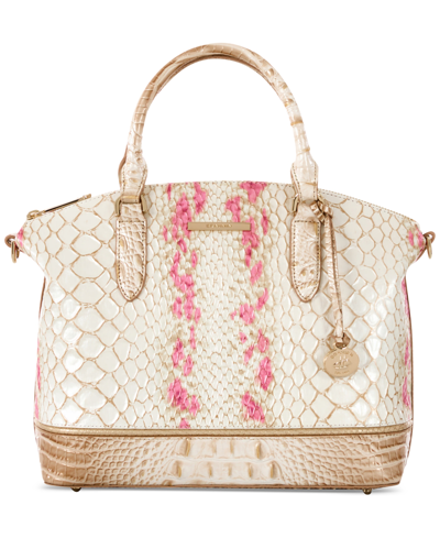 Brahmin Duxbury Leather Satchel In Apricotrose