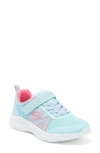 Skechers Kids' Microspec Plus Sneaker In Aqua/ Pink