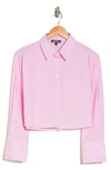 Freshman Pinstripe Long Sleeve Button-up Shirt In Pink Stripe