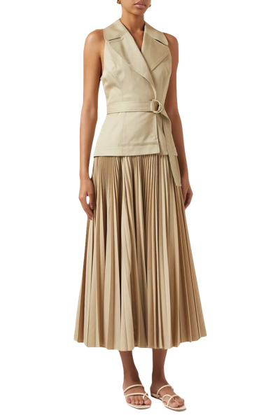 Acler Cliff Dress In Beige