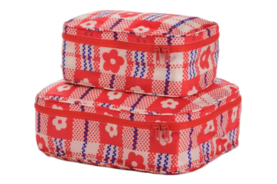 Pre-owned Baggu X Sandy Liang Packing Cube Set Red