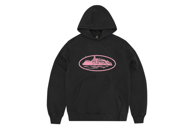Pre-owned Corteiz Alcatraz V2 Hoodie Black/pink
