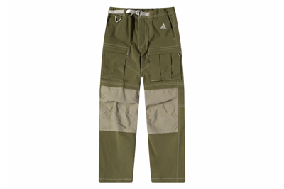 Pre-owned Nike Acg Smith Summit Convertible Cargo Pants Medium Olive