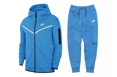 Pre-owned Nike Sportswear Tech Fleece Full Zip Hoodie & Joggers Set Photo Blue/white