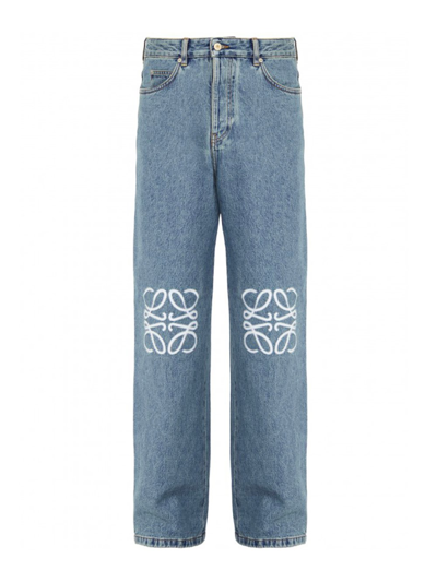 Loewe Anagram Jeans In Blue