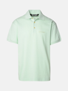 PALM ANGELS POLO SHIRT IN GREEN COTTON