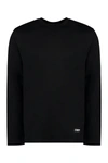 Jil Sander Men's Long Sleeve Cotton T-shirt In Black