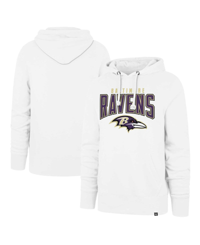 47 Brand Men's ' White Baltimore Ravens Elements Arch Headline Pullover Hoodie